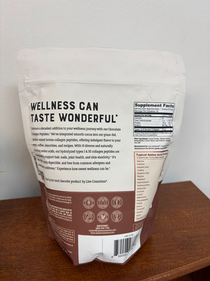 Live Conscious Collagen Peptides Hair, Skin, Nail & Joint Support 16 Oz