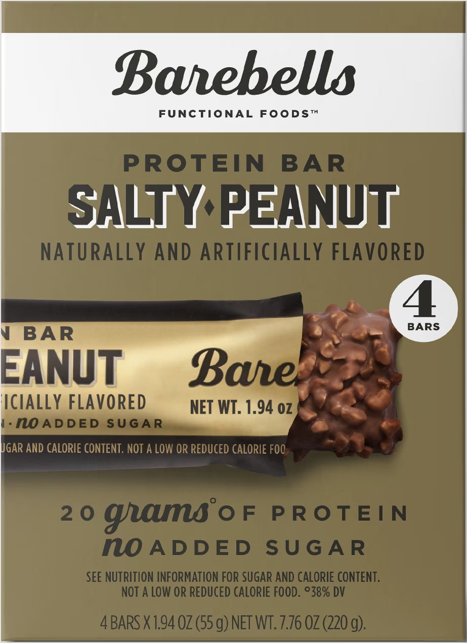 Protein Bars with 20G High Protein, 1.9Oz Bars, Salty Peanut - 4 Count