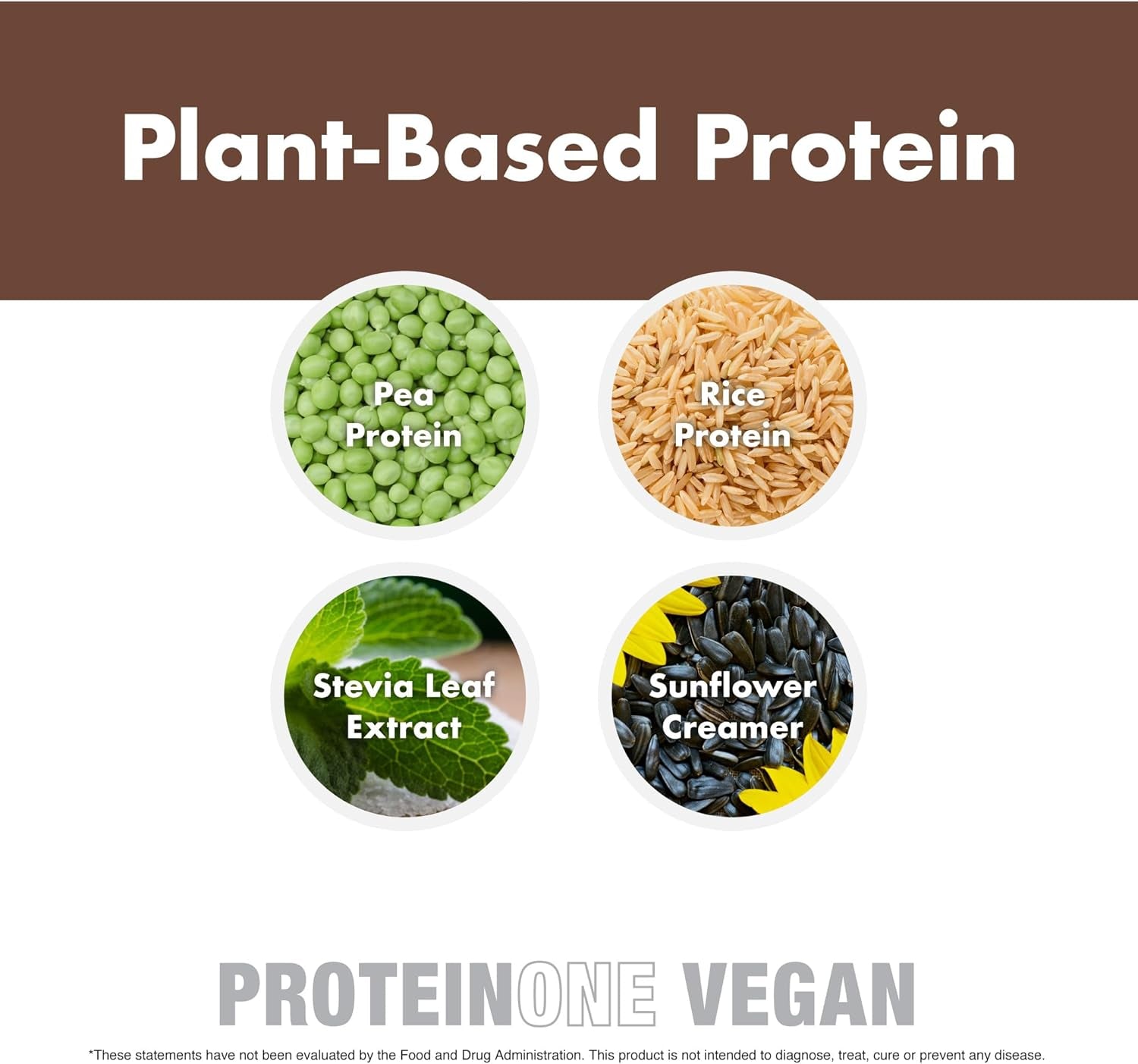 Proteinone Vegan Plant-Based Protein Powder Vegan Protein Powder, Dairy-Free, Pea and Rice Protein (Chocolate Milk)