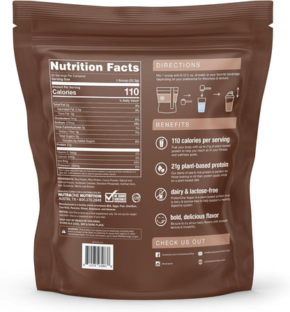 Proteinone Vegan Plant-Based Protein Powder Vegan Protein Powder, Dairy-Free, Pea and Rice Protein (Chocolate Milk)